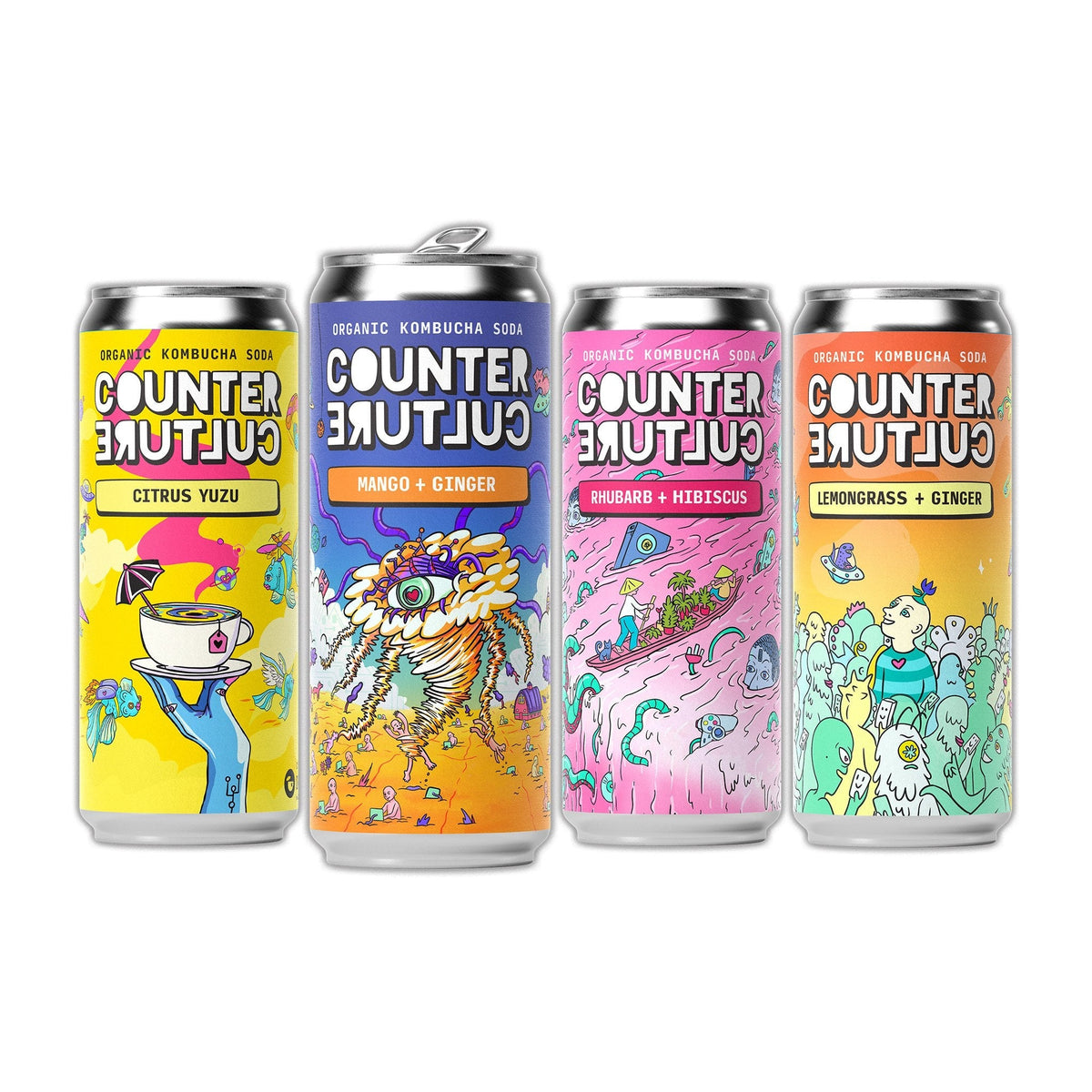 Counter Culture Drinks - Sparkling Light Kombucha Drinks // Mixed Case cans