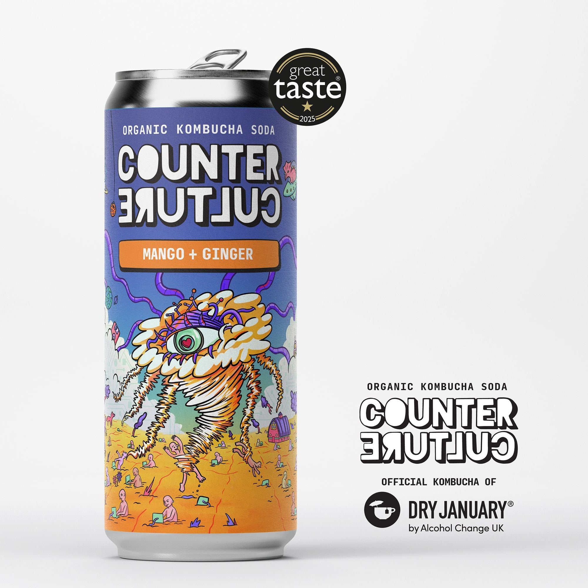 12 x Mango + Ginger Organic Kombucha Soda 330ml