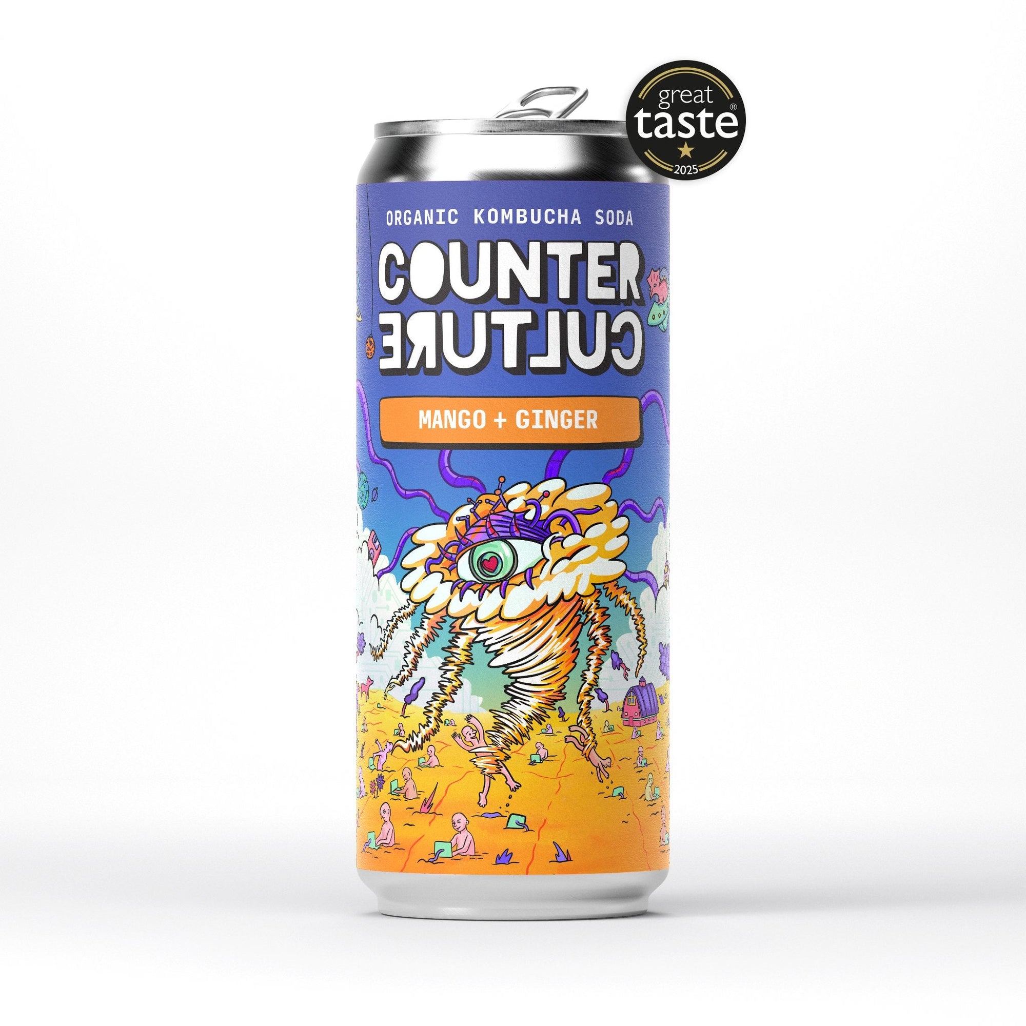 12 x Mango + Ginger Organic Kombucha Soda 330ml