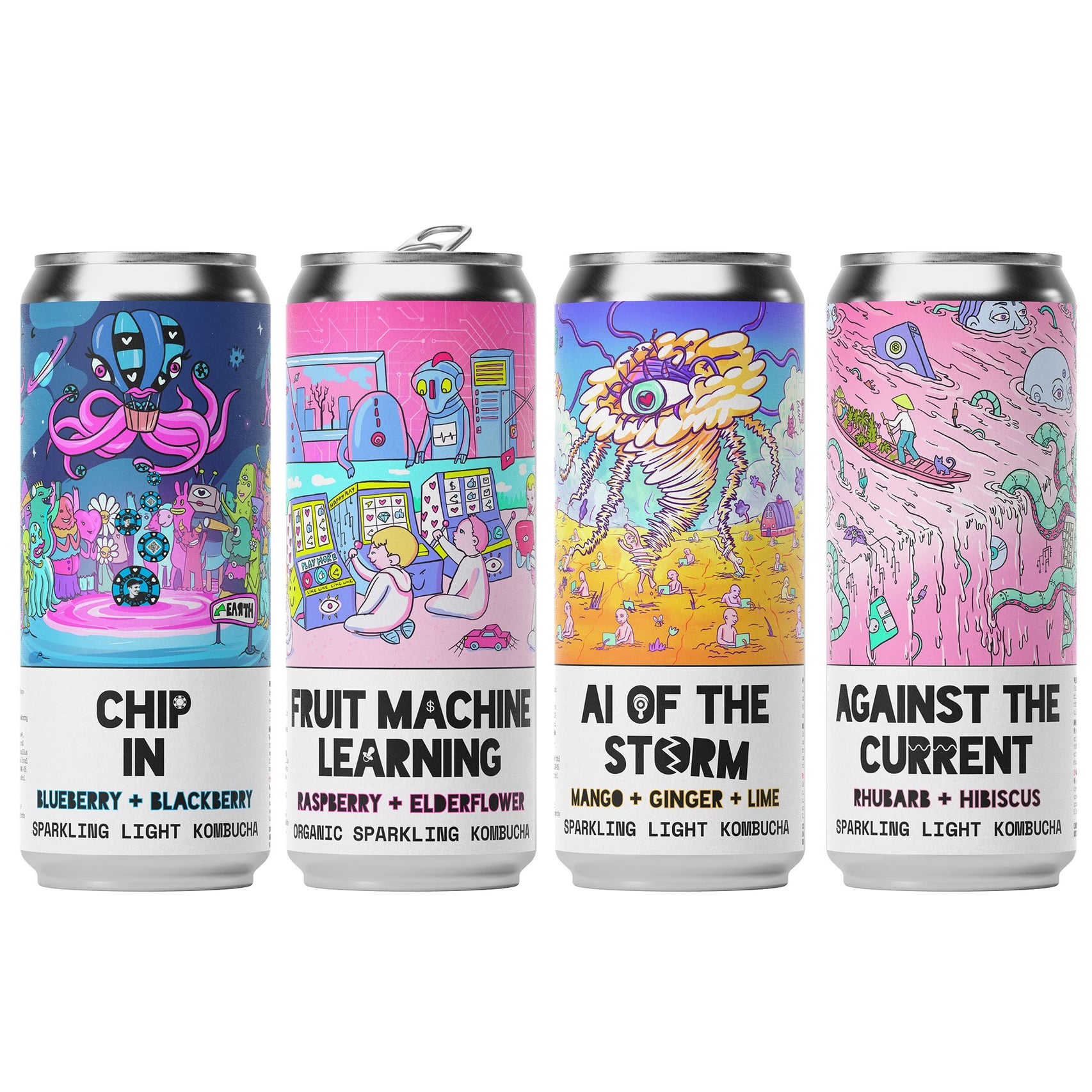 Sparkling Light Kombucha Soda // Mixed Case (330ml cans) Counter
